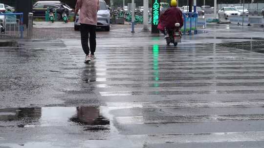 雨天 下雨 城市风光 写意 台风 雨中景色