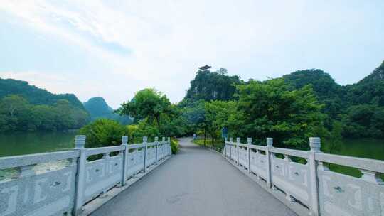 柳州龙潭公园山水风景石桥