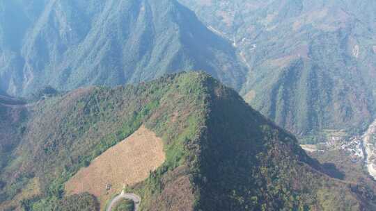 航拍 四川 山脉