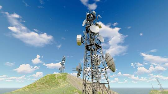 5g基站信号塔网络通信覆盖视频素材模板下载