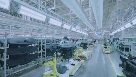 汽车工厂加工制造组装生产线视频合集