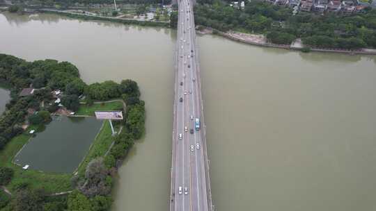 河流公路航拍