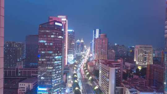 福州五四路市中心夜景延时摄影