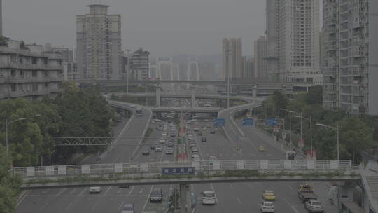 重庆城市航拍 立交桥 鹅公岩大桥 龙腾大道视频素材模板下载