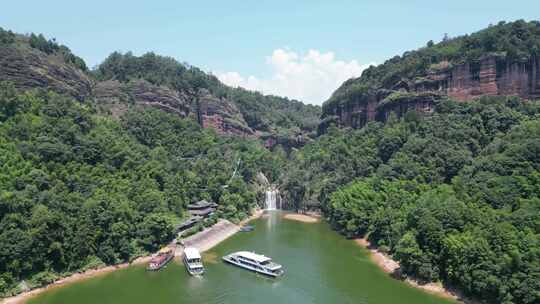 航拍福建泰宁大金湖景区