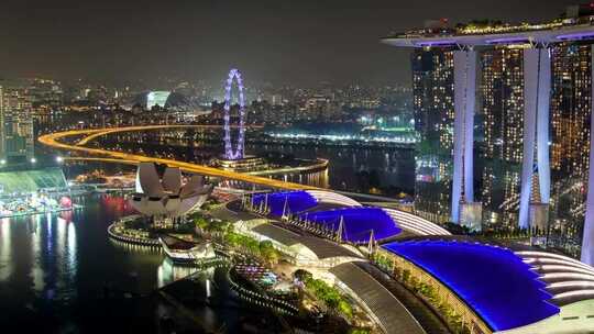 新加坡城市夜景延时