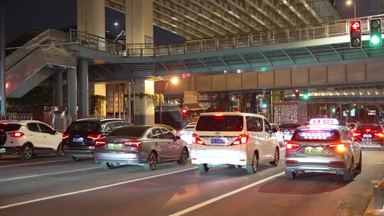 延安西路高架夜景