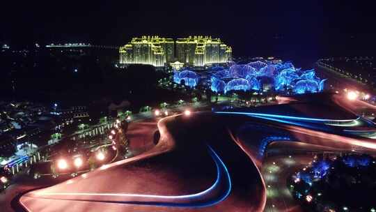 海南儋州海花岛夜景风光