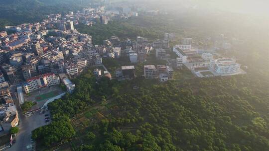 航拍福建新农村景观