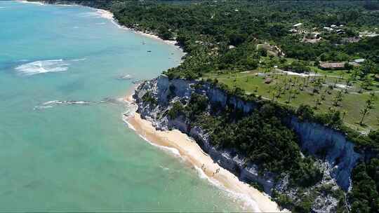 Trancoso海滩在Porto Seguro Bahia巴西。国际海滩。