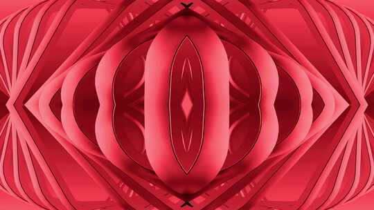 三维设计抽象红色几何VJ背景