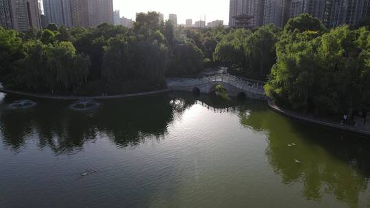 西安城市宣传丰庆公园3视频素材模板下载