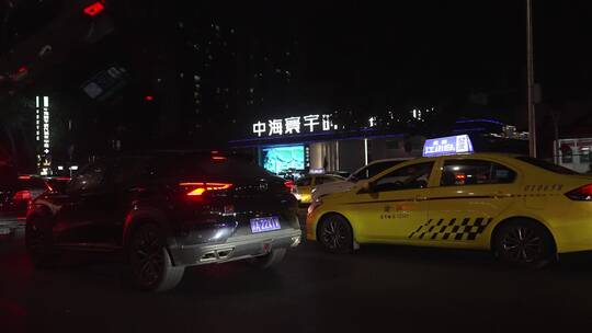 重庆观音桥步行街夜景视频素材模板下载