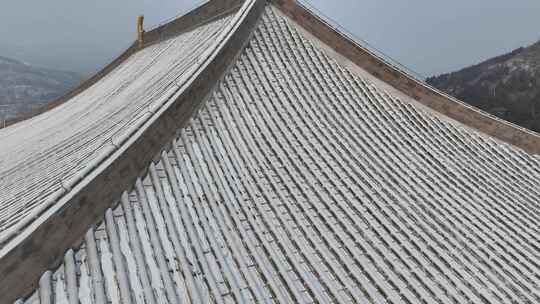 庆都山景区雪景航拍