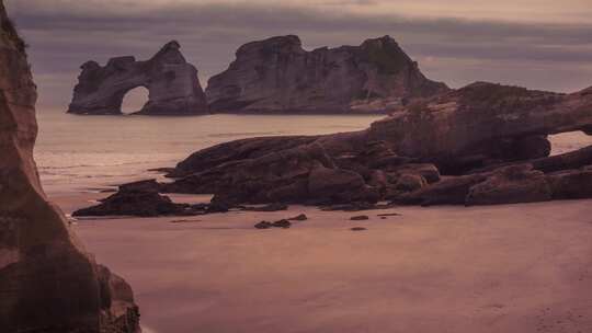 新西兰美丽的海岸视频素材模板下载