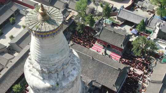 五台山塔院寺往年法会航拍