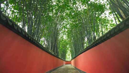 成都武侯祠诸葛亮出师表红墙竹林四川三国