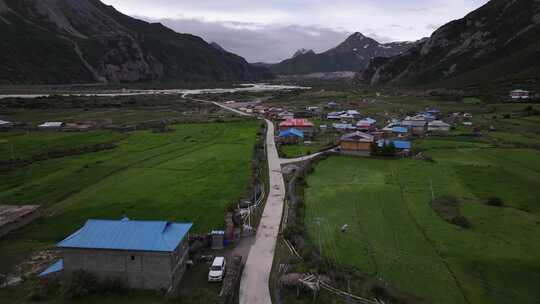 来古冰川景区航拍