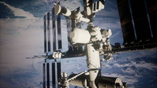 地球表面的宇宙飞船视频素材模板下载