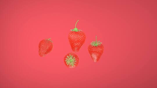 草莓建模渲染