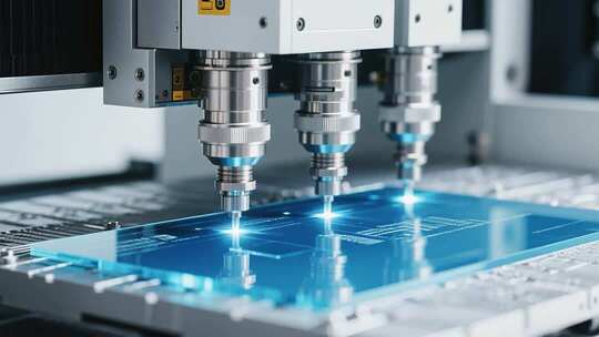 工业机械激光加工芯片画面