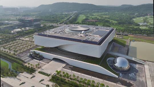 湖北省科学技术馆，俯视环绕镜头