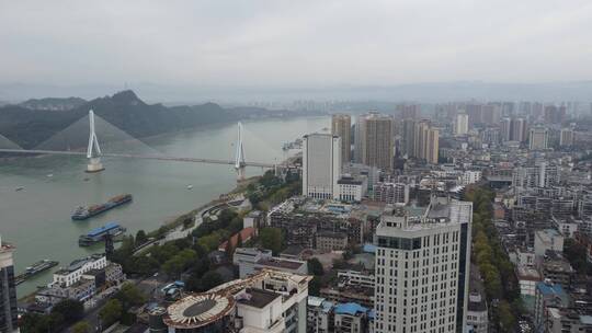 航拍武汉城市发展