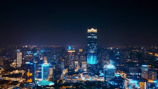 上海北外滩夜景航拍视频素材模板下载