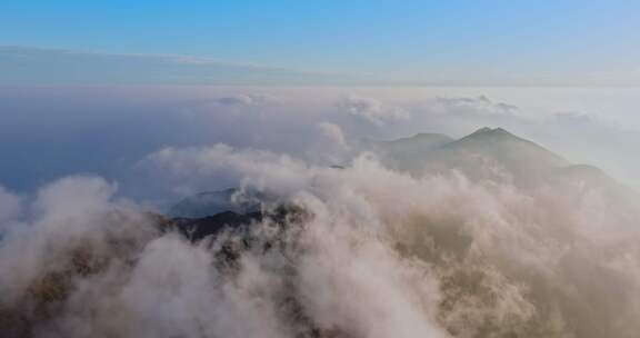 江西萍乡武功山日出日落云海航拍风光