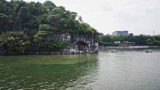 广西桂林象鼻山景区航拍