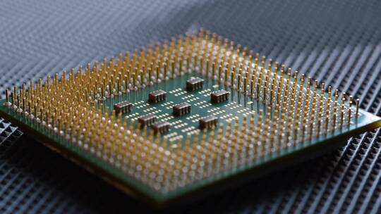 CPU芯片处理器细节视频素材模板下载