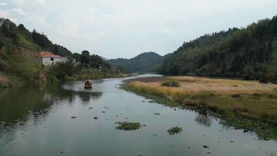 衡东洣水十里画廊谭江渔村景区风光