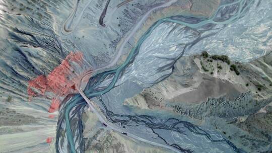 新疆安集海大峡谷自然风光航拍