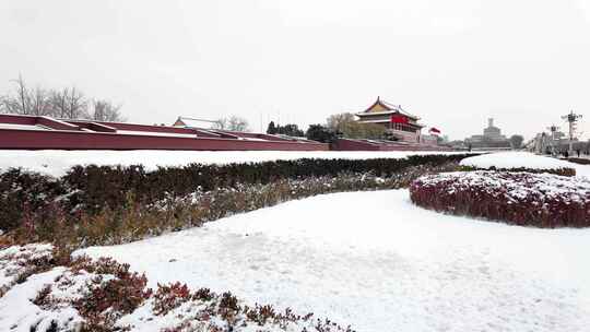 北京天安门雪景