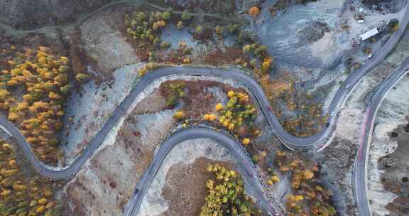 新疆白哈巴盘山公路秋景