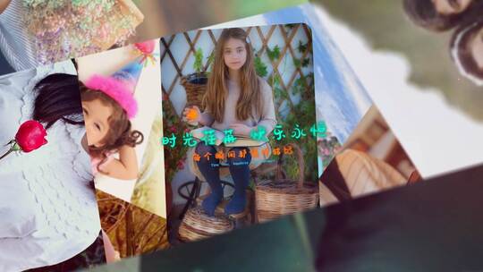 图文汇聚记录美好欢乐时光高清AE视频素材下载