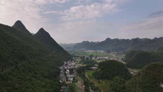 中国乡村田园风光航拍