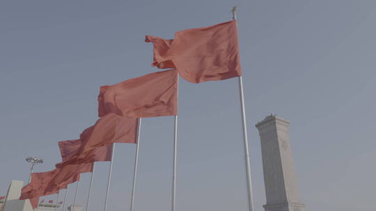 首都北京 天安门广场 天安门红旗