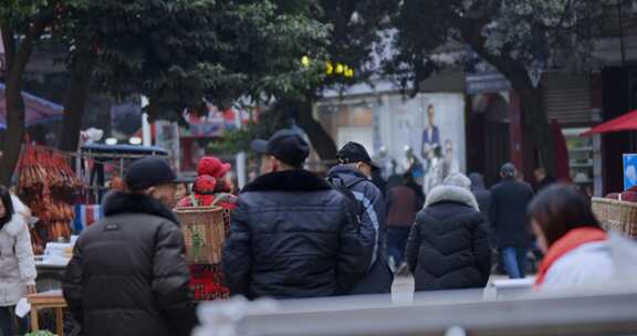 实拍农村赶集菜市场烟火气人文市井