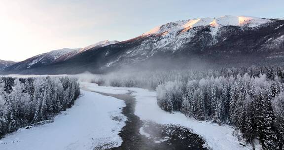 新疆旅游地-喀纳斯、禾木（冬季雪景）