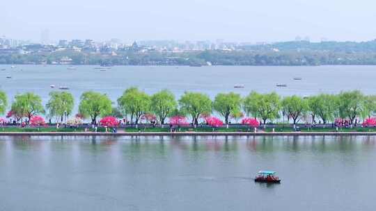 航拍杭州西湖