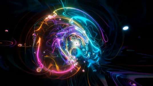 炫彩粒子光效动态背景素材