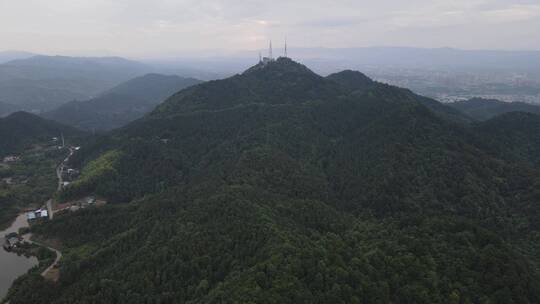 航拍丘陵山川森林绿色植物