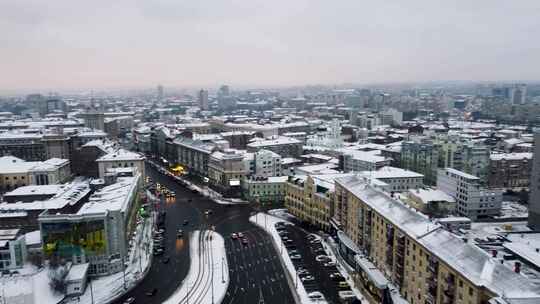 冬季的城市风景