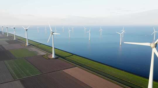 海上风力发电采集能源航拍