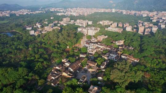 航拍福建新农村景观