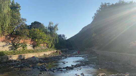 济南藏龙涧景区山脉风光