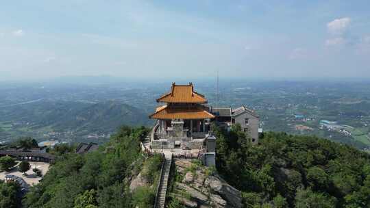 航拍湖北武汉黄陂区木兰景区