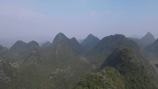 航拍广西桂林山水风光