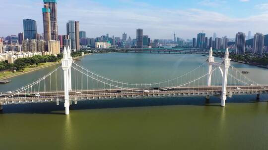 珠海白石桥前山河珠海空境航拍视频素材模板下载